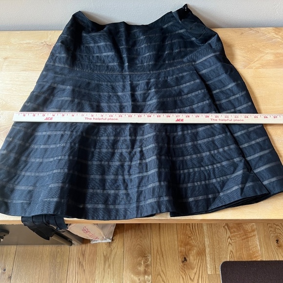 PER SE SKIRT NWT 14 PER CHARM LINE SILK SIDE ZIP RIBBON DETAIL ELEGANT STRIPES - Picture 9 of 11